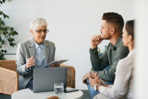 Manager Talking to Tenant